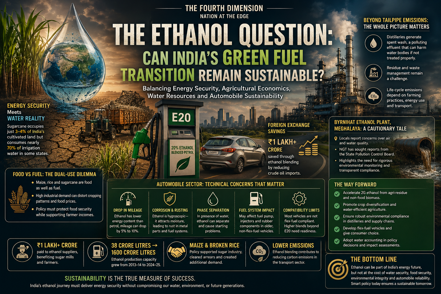The Ethanol Question: Can India's Green Fuel Transition Remain Sustainable?